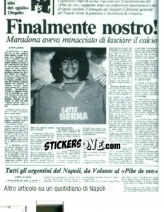 Sticker Figurina 82 - Maradona Il Più Grande n. 82 - Preziosi