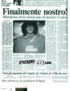 Cromo Figurina 82 - Maradona Il Più Grande - Preziosi