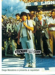 Sticker Maradona Presentato Al Napoli - Maradona Il Più Grande n. 90 - Preziosi