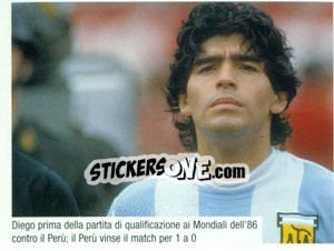 Sticker Maradona In Nazionale (Argentina - Perù 1-0) - Maradona Il Più Grande n. 102 - Preziosi
