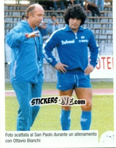 Sticker Maradona Con Ottavio Bianchi Al San Paolo - Maradona Il Più Grande n. 114 - Preziosi