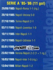 Sticker Figurina 117 - Maradona Il Più Grande - Preziosi