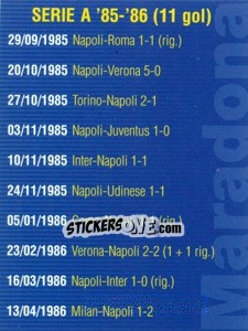 Sticker Figurina 117 - Maradona Il Più Grande n. 117 - Preziosi