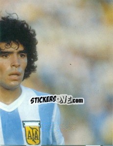 Sticker Maradona Con La Maglia Dell'Argentina - Maradona Il Più Grande n. 125 - Preziosi