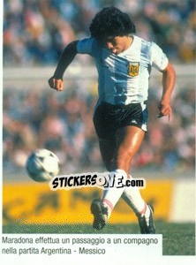 Sticker Maradona Con La Maglia Dell'Argentina (Messico-Argentina) - Maradona Il Più Grande n. 126 - Preziosi