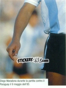 Sticker Maradona Con La Maglia Dell'Argentina - Maradona Il Più Grande n. 128 - Preziosi