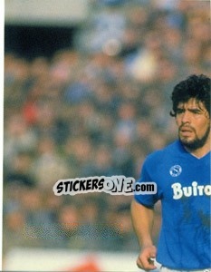 Sticker Maradona Con La Maglia Del Napoli - Maradona Il Più Grande n. 129 - Preziosi