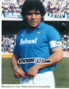 Sticker Maradona Con La Maglia Del Napoli - Maradona Il Più Grande n. 133 - Preziosi