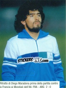 Sticker Maradona Prima Della Partita Contro La Francia Ai Mondiali Dell''86 - Maradona Il Più Grande n. 135 - Preziosi