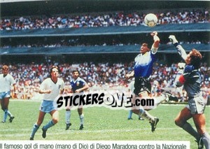 Sticker Maradona Con La Maglia Dell'Argentina. La Mano De Dios - Maradona Il Più Grande n. 146 - Preziosi