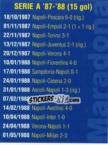 Sticker Figurina 165 - Maradona Il Più Grande n. 165 - Preziosi