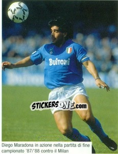 Sticker Maradona In Azione Con Il Napoli - Maradona Il Più Grande n. 166 - Preziosi