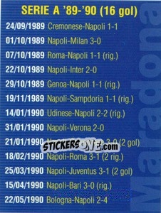 Sticker Figurina 180 - Maradona Il Più Grande n. 180 - Preziosi