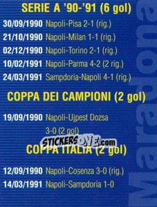 Sticker Figurina 184 - Maradona Il Più Grande n. 184 - Preziosi