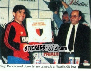 Sticker Maradona Al Newell'S Old Boys - Maradona Il Più Grande n. 220 - Preziosi