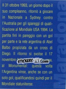 Sticker Figurina 225 - Maradona Il Più Grande n. 225 - Preziosi