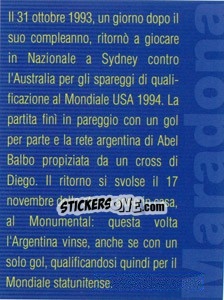 Sticker Figurina 225 - Maradona Il Più Grande - Preziosi