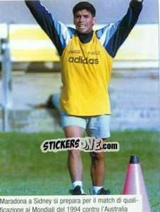Sticker Maradona Si Allena Con L'Argentina - Maradona Il Più Grande n. 226 - Preziosi