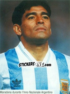 Sticker Maradona Con L'Argentina - Maradona Il Più Grande n. 228 - Preziosi