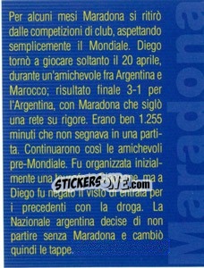 Sticker Figurina 232 - Maradona Il Più Grande n. 232 - Preziosi