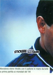 Sticker Maradona Con L'Argentina - Maradona Il Più Grande n. 234 - Preziosi