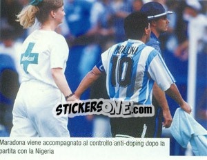 Sticker Maradona Con L'Argentina - Maradona Il Più Grande n. 242 - Preziosi
