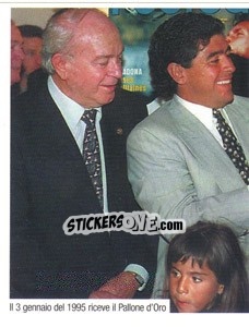 Sticker Maradona Alla Premiazione Del Pallone D'Oro - Maradona Il Più Grande n. 252 - Preziosi