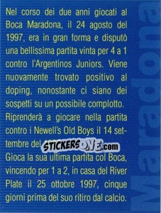 Sticker Figurina 262 - Maradona Il Più Grande n. 262 - Preziosi
