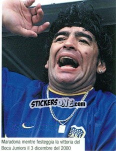 Sticker Maradona Festeggia La Vittoria Del Boca 2000 - Maradona Il Più Grande n. 276 - Preziosi