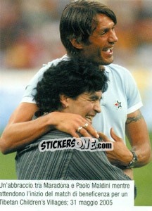 Cromo Maradona E Maldini - Maradona Il Più Grande n. 285 - Preziosi