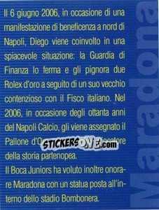 Sticker Figurina 295 - Maradona Il Più Grande n. 295 - Preziosi