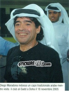 Sticker Maradona Dagli Arabi - Maradona Il Più Grande n. 296 - Preziosi