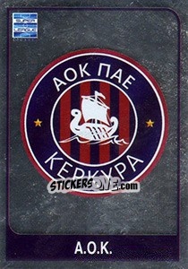 Sticker A.O.K. Emblem - Superleague Greca 2014-2015 n. 19 - Panini
