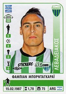 Sticker Fabian Bordagaray - Superleague Ελλάδα 2014-2015 - Panini