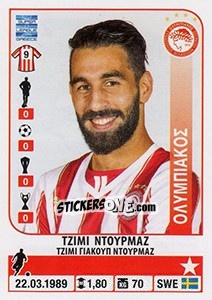 Sticker Jimmy Durmaz - Superleague Greca 2014-2015 n. 248 - Panini