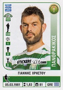 Sticker Giannis Christou - Superleague Ελλάδα 2014-2015 - Panini