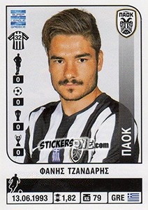 Sticker Fanis Tzandaris - Superleague Ελλάδα 2014-2015 - Panini