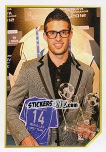 Sticker Kevin Mirallas (Top Scorer & MVP) - Superleague Ελλάδα 2012-2013 - Panini