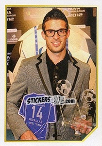 Sticker Kevin Mirallas (Top Scorer & MVP) - Superleague Ελλάδα 2012-2013 n. 3 - Panini
