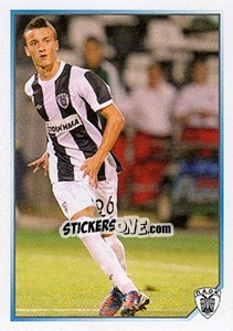 Sticker Ergys Kace (PAOK) - Superleague Ελλάδα 2012-2013 - Panini