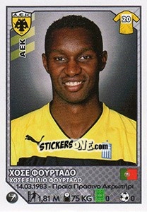 Sticker Jose Furtado - Superleague Ελλάδα 2012-2013 n. 48 - Panini