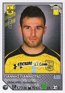 Cromo Giannis Gianniotas - Superleague Ελλάδα 2012-2013 n. 71 - Panini