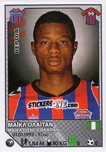 Cromo Michael Olaitan - Superleague Ελλάδα 2012-2013 n. 137 - Panini