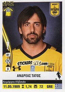Figurina Andrea Tato - Superleague Ελλάδα 2013-2014 n. 38 - Panini