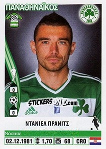Sticker Danijel Pranjic - Superleague Ελλάδα 2013-2014 - Panini