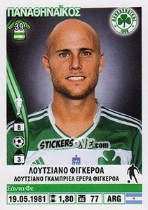 Sticker Luciano Figueroa - Superleague Ελλάδα 2013-2014 - Panini