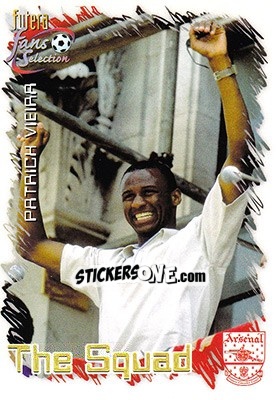 Sticker Patrick Vieira - Arsenal Fans' Selection 1999 - Futera