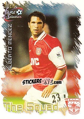 Cromo Alberto Mendez - Arsenal Fans' Selection 1999 - Futera