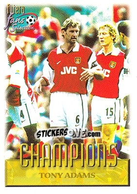 Cromo Tony Adams - Arsenal Fans' Selection 1999 - Futera