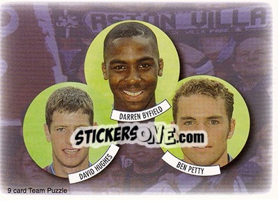 Sticker Ugo Ehiogu / Michael Oakes - Aston Villa Fans' Selection 1998 - Futera